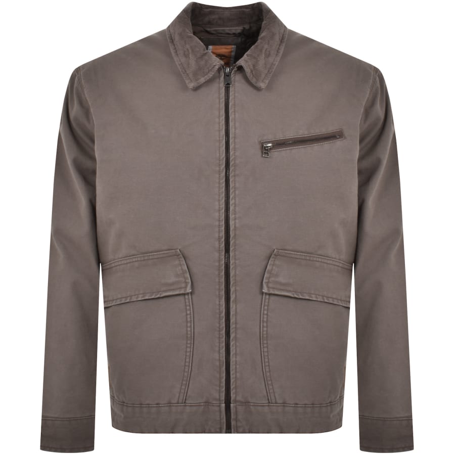 Timberland brown leather jacket cheap